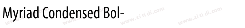 Myriad Condensed Bol字体转换
